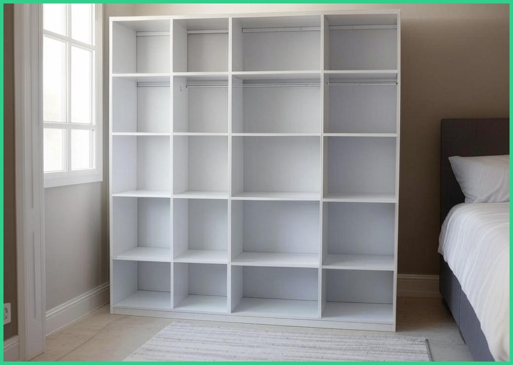 ANT BOX 앤트박스 장롱 접이식 옷장 15칸2행거 조립식 옷장 무설치 장농 옷장세트 드레스룸세트, 화이트