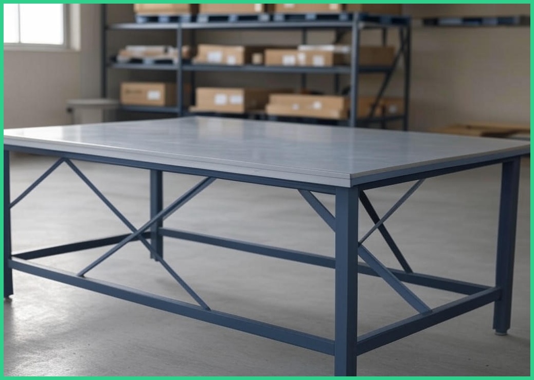 Versian 다용도 작업대 공장 작업다이 포장대 재단 철제 택배 검사대 창고 물류 의류 작업용테이블, 1개