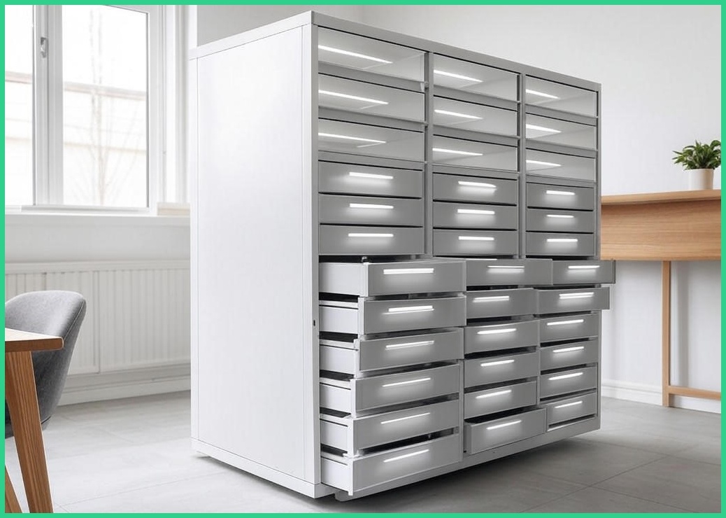 다용도 LED 높은 수납장1200 와이드 서랍장 ,3단8칸 3단8칸 화이트, 8단, 화이트