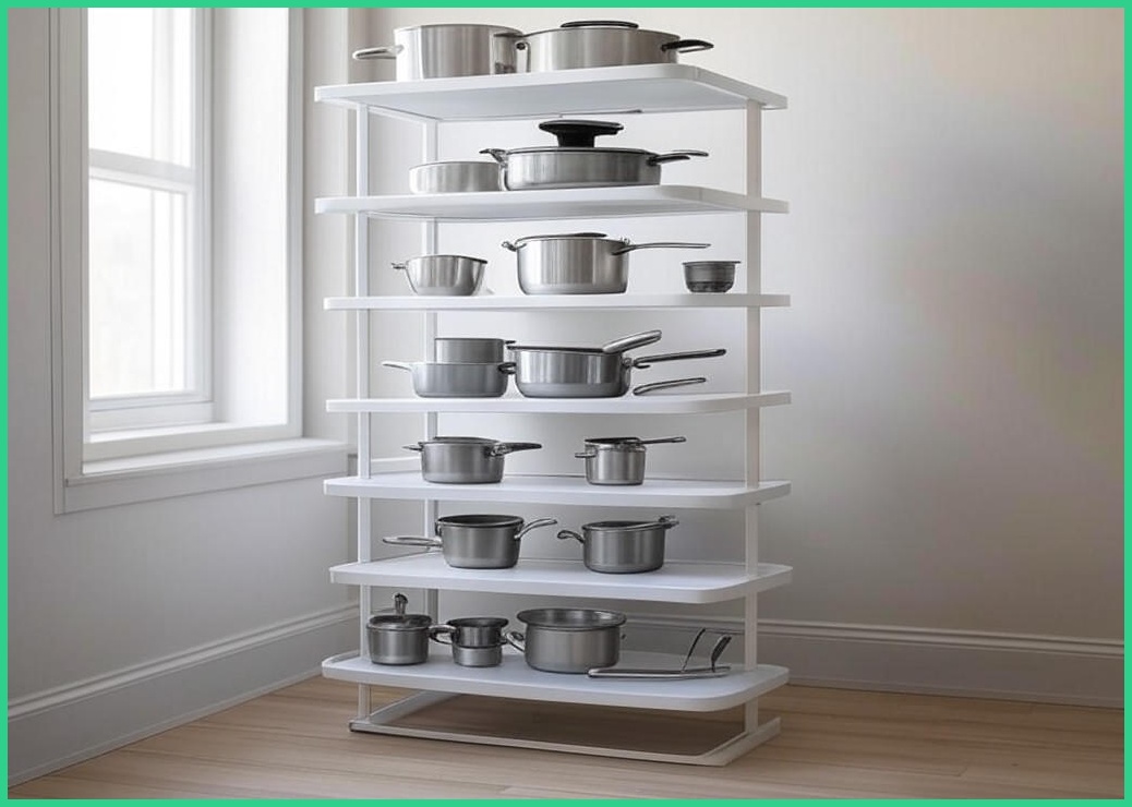 망고라이프 철제 5단 이동식 주방 선반, 5단, 화이트