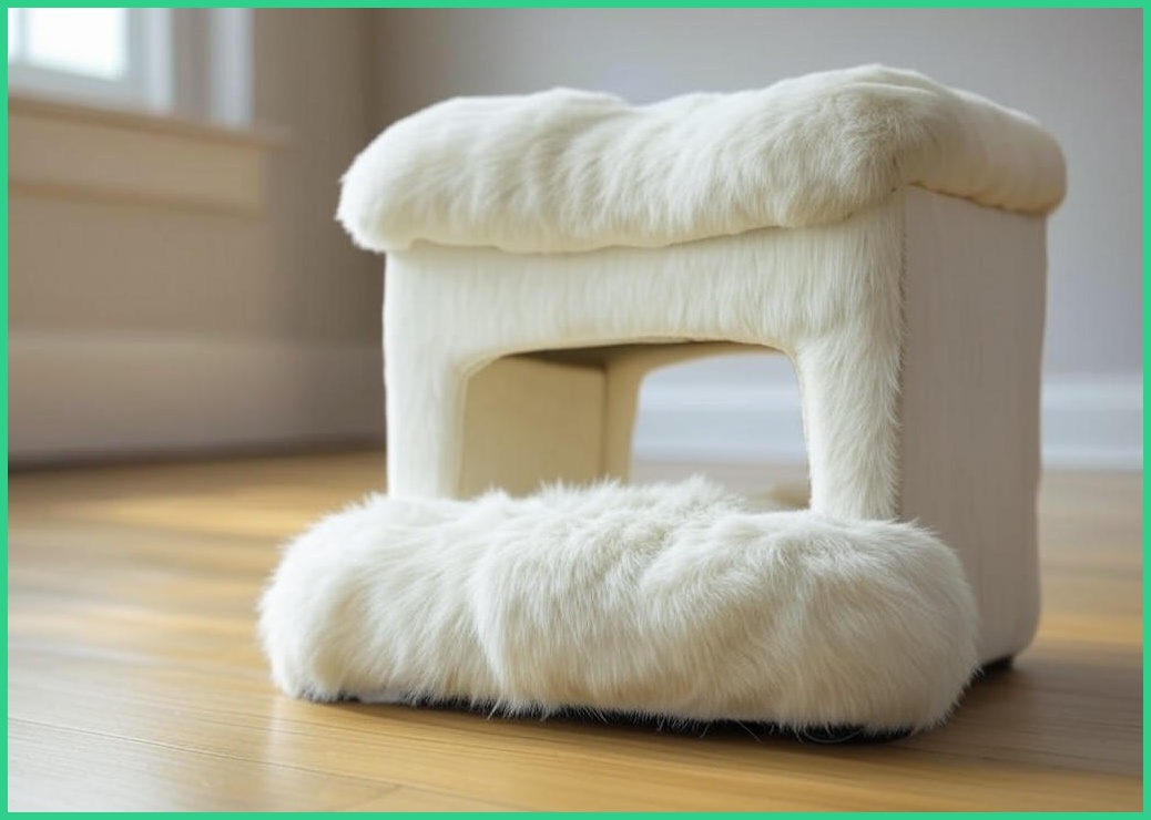 소하임 레빗퍼 수납 스툴, 아이보리, 1개