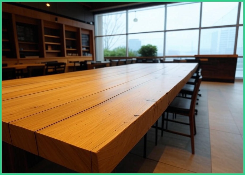 스타벅스 테이블 식탁 카페 나무 원목 우드 슬랩 회의용 4인용 6인용 8인용 대형 긴 롱