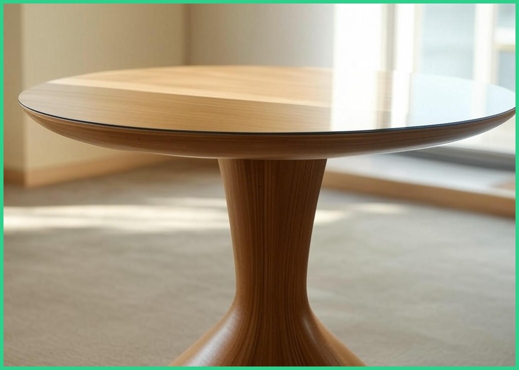 아이캔컴퍼니 LPM 라운드볼1200 원목다리 테이블 국내생산