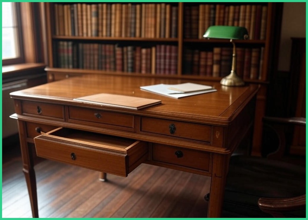 엔틱 서재 책상 데스크 노트북 맞춤책상 서랍책상 100x45x75 우드