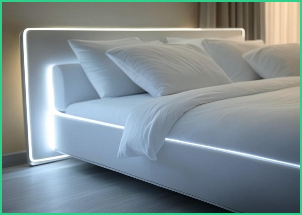 웰퍼니쳐 헤일로 LED 호텔식 수납침대 프레임 단품 방문설치, 화이트