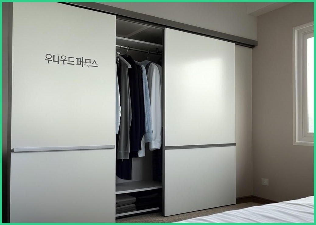 유니우드 파모스 미닫이 슬라이딩 2000 수납장, 화이트+그레이(템바)