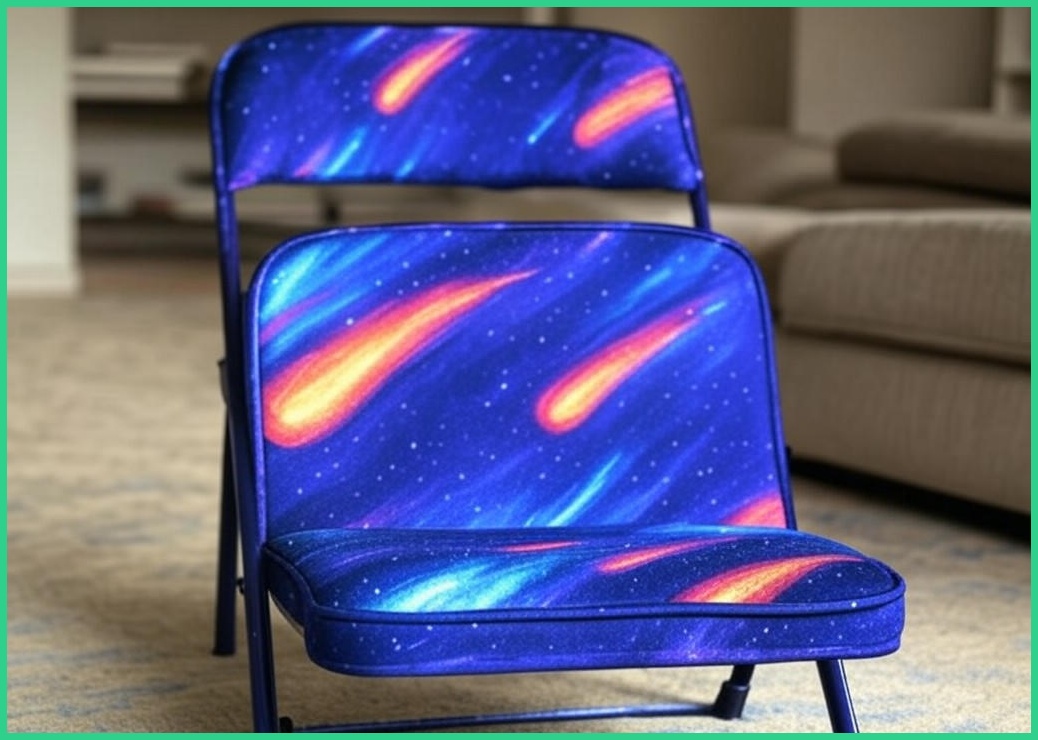 코멧 패브릭 쿠션 접이식 의자