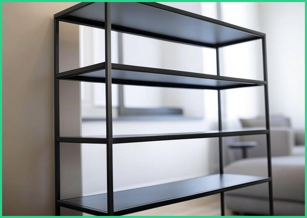 코코데모 접이식 원터치 철제 폴딩 선반, 4단, 블랙