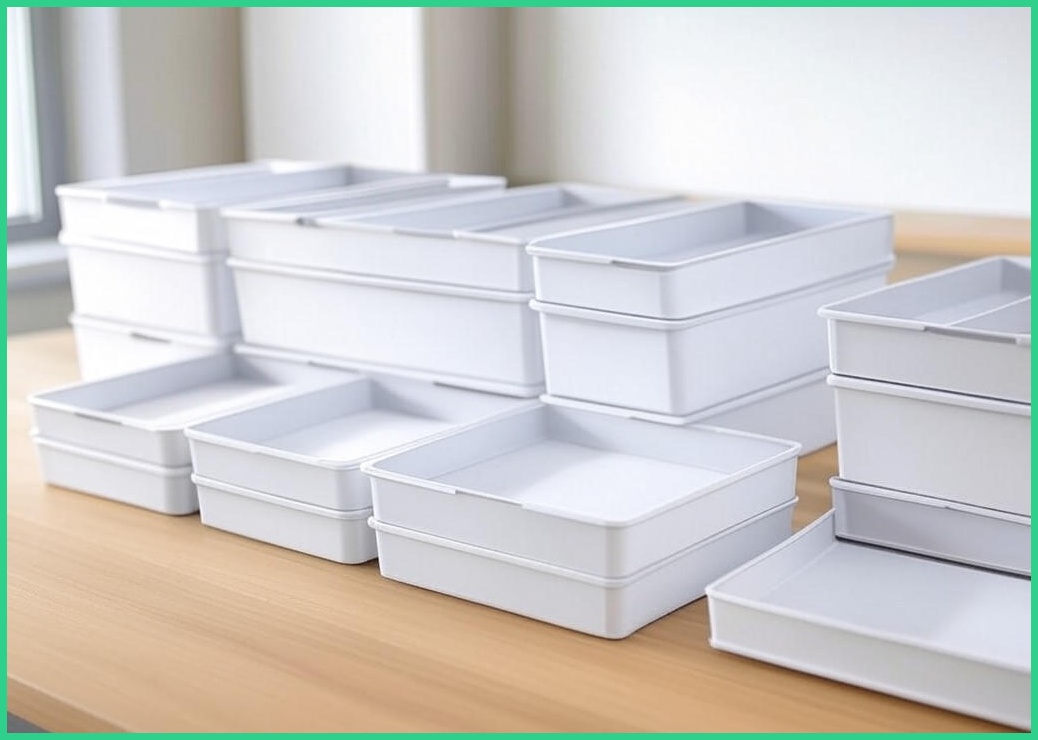 플랜와이 만능 다용도 서랍 파티션 칸막이, 화이트 6세트, 6개